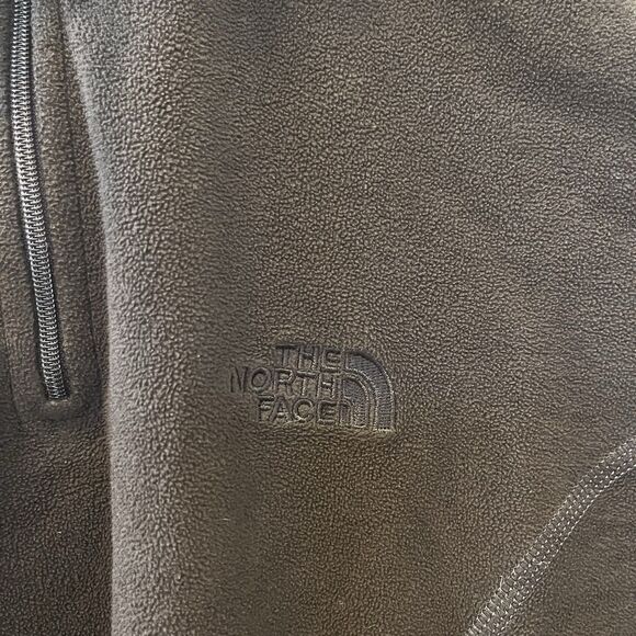 The North Face Brown Quarter Zip Fleece Pullover Top TKA 100 Women’s Size M - Picture 4 of 12